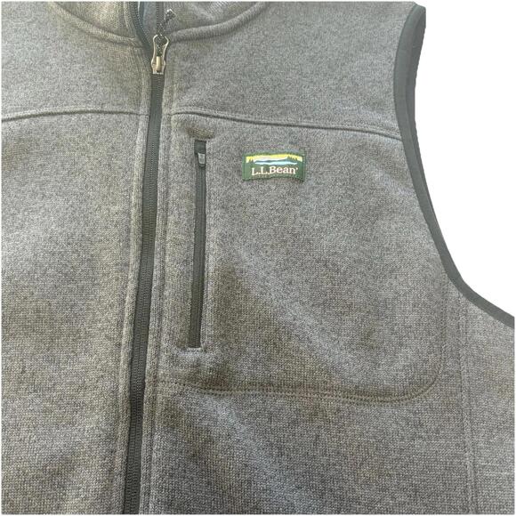 LL Bean Fleece Vest Grey XLT - Picture 3 of 8